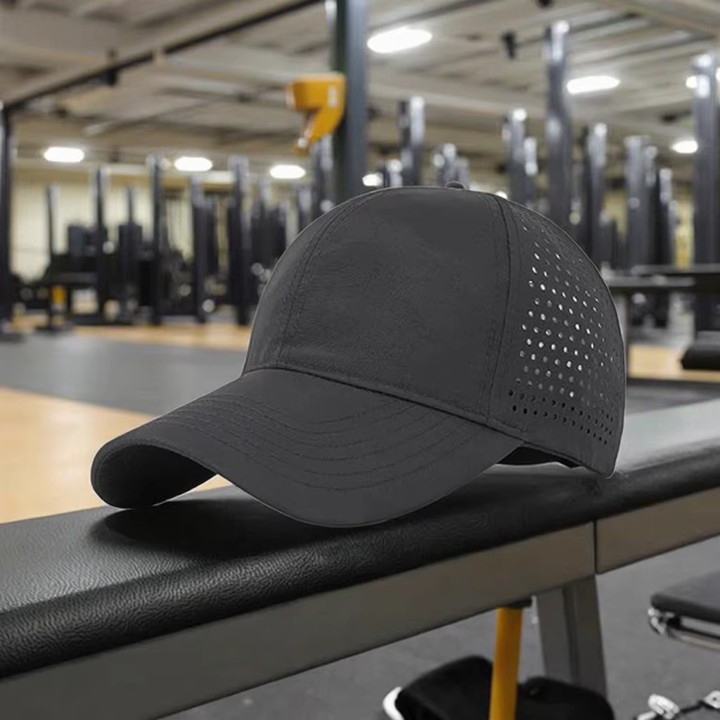 2026 Lightweight Sporty Running Hat Waterproof Quick Dry Mesh with Custom Logo Hand Embroidered Technique