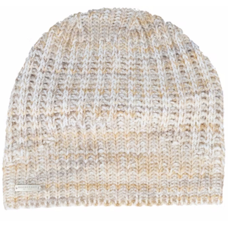 Custom Knitted Warm Beige Winter Cuff Beanie Logo Embroidery Travel Beach Scenes Common Fabric Skull for Kids and Women