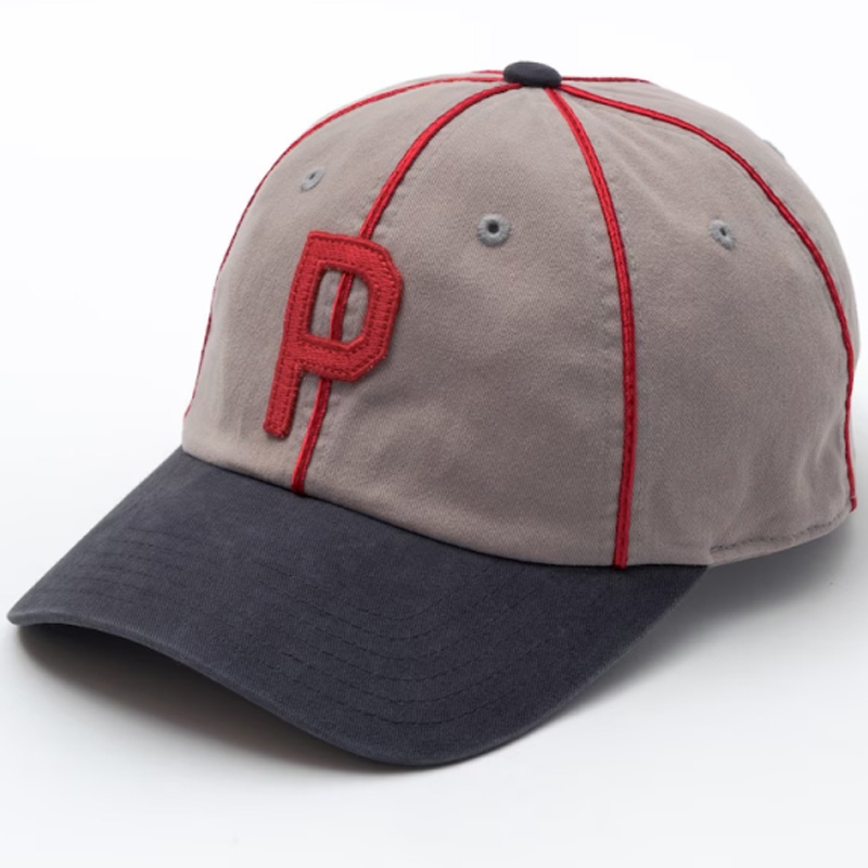 2026 New Cotton Twill 6-Panel Fashionable Vintage Washed Two-Tone Logo Piping Metal Buckle Front Panel Cap