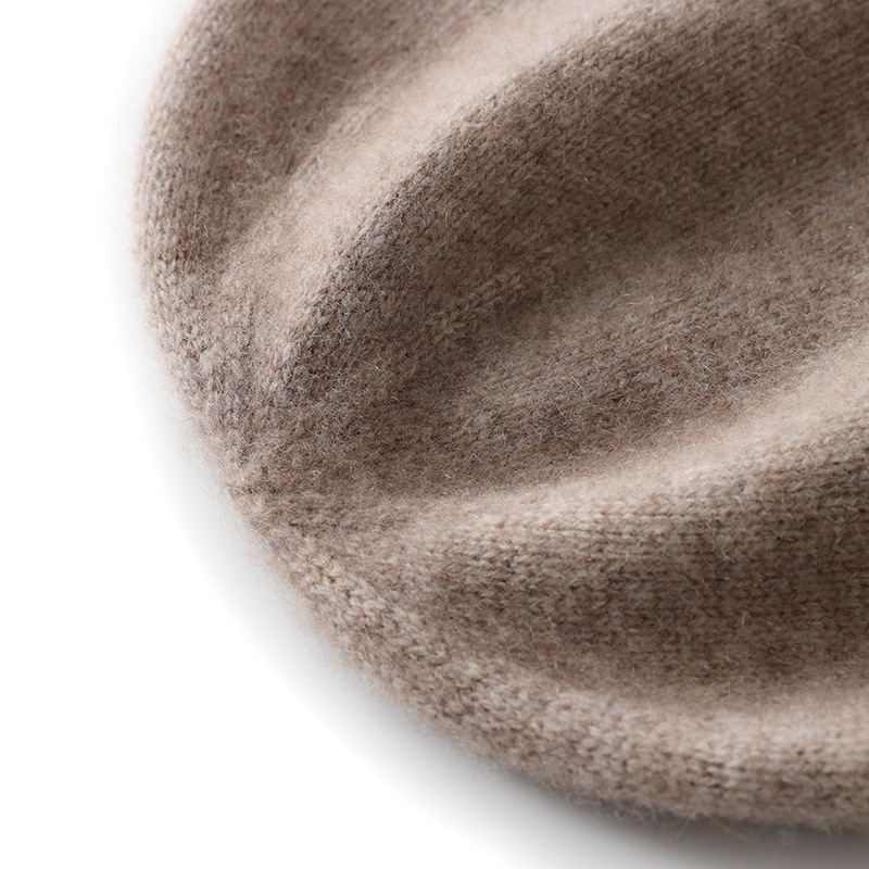 Cashmere Blended Knitted Hat with Elastic Rolled Edges a Casual Cold Hat for Leisure Use  Manufacturer Wholesale Available