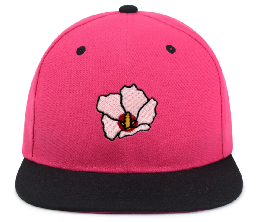 High Quality 6Panel Baseball Cap Pink Black Embroidery Custom Embroidered Structured Snapback Hat for Unisex Fashion Adjustable