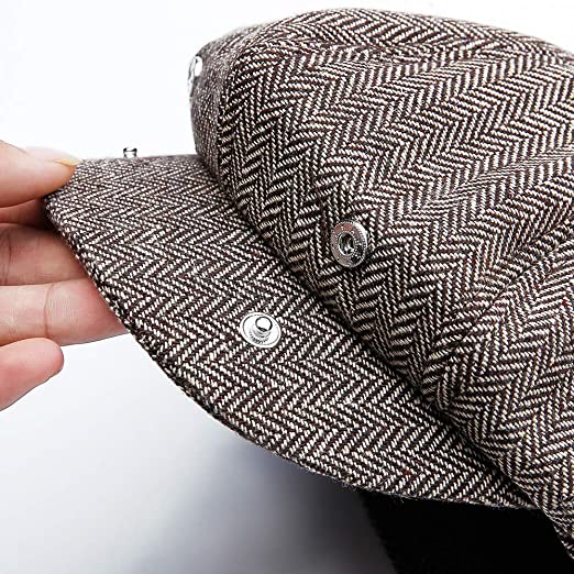 Wholesale High Quality Custom Winter Wool 8 Panel Newsboy Beret Hat Cotton Ivy Cap for Men