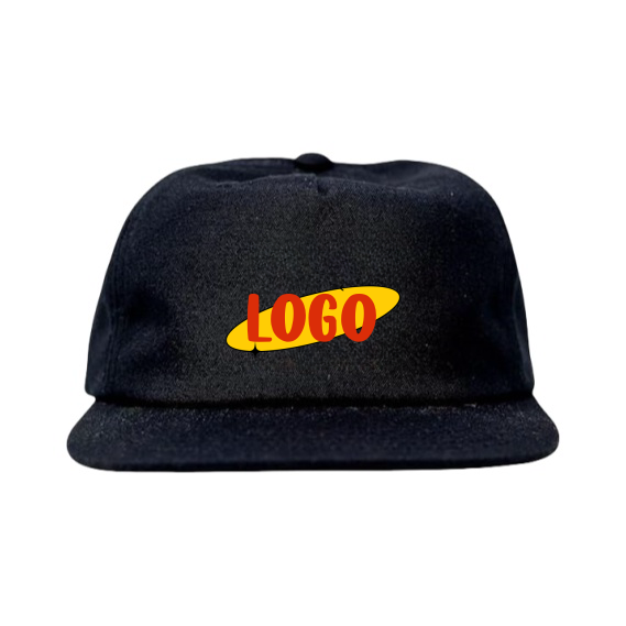 2024 Unisex Custom 5 Panel Snapback Embroidery Logo Animal Hemp Cotton Canvas Fashionable Unstructured 5-Cap Set for Sports