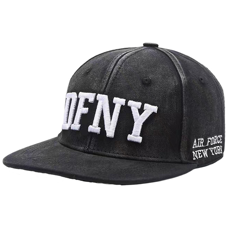 American Hip Hop Fashion 3D Embroidery Snapback Cap Flat Brim Hat Spring Autumn Outdoor Sun Protection Unisex Street Dance