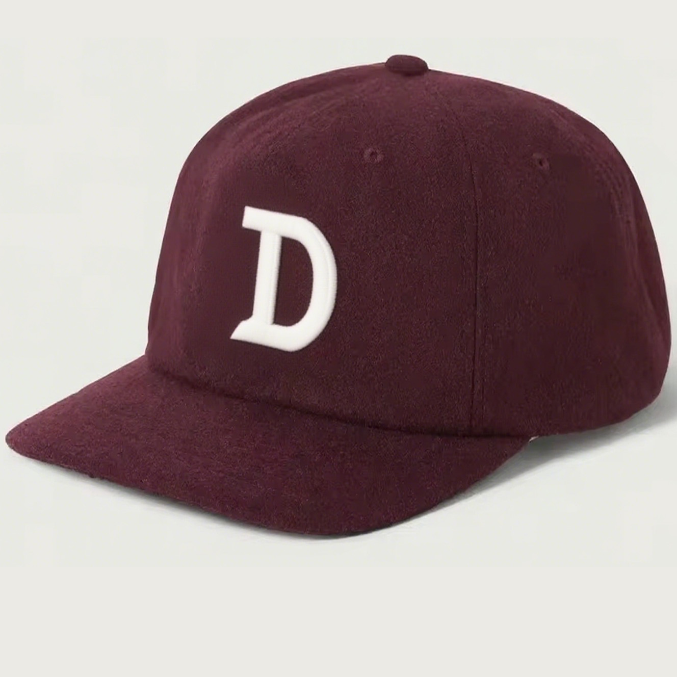 Hot Sale 6-Panel Unstructured Micro-Curved Wool Baseball Cap Snapback Caps