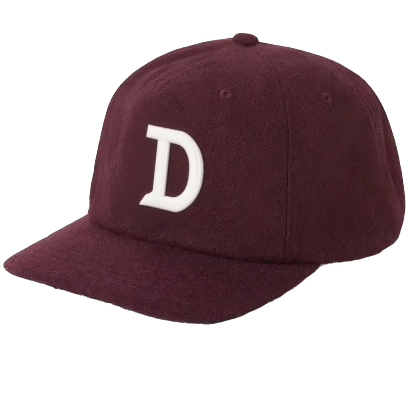 Hot Sale 6-Panel Unstructured Micro-Curved Wool Baseball Cap Snapback Caps