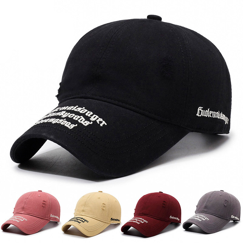 Fashionable Breathable Sun-protective 100% Cotton Baseball Cap Summer Vintage Embroidered Adjustable