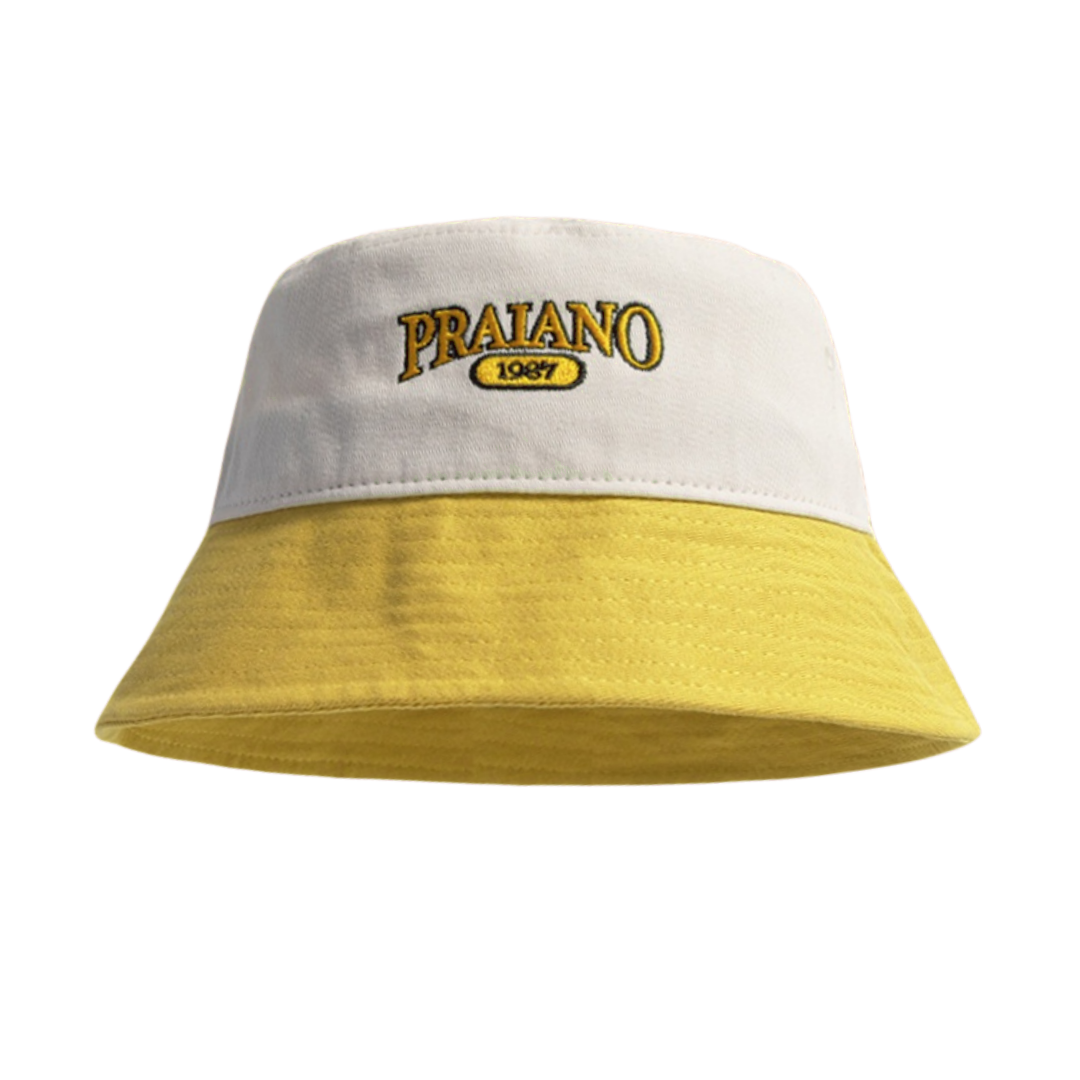 Custom Patchwork Color Double Tone 100% Cotton Embroidery logo Wide Brim Sunshade Beach Bucket Hat for Women