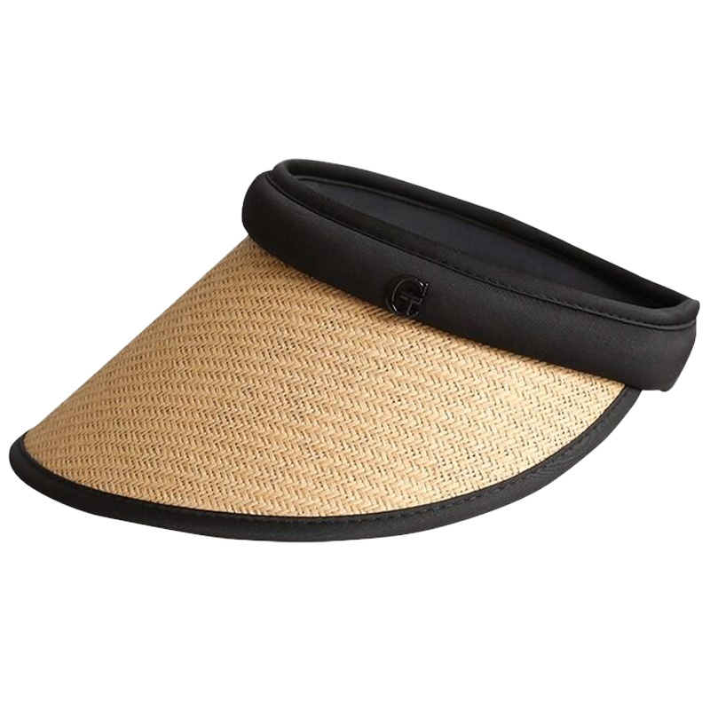 Fashion Summer Sun Shade Outdoor Sports Running Straw Hat PVC Sun Visor Cap