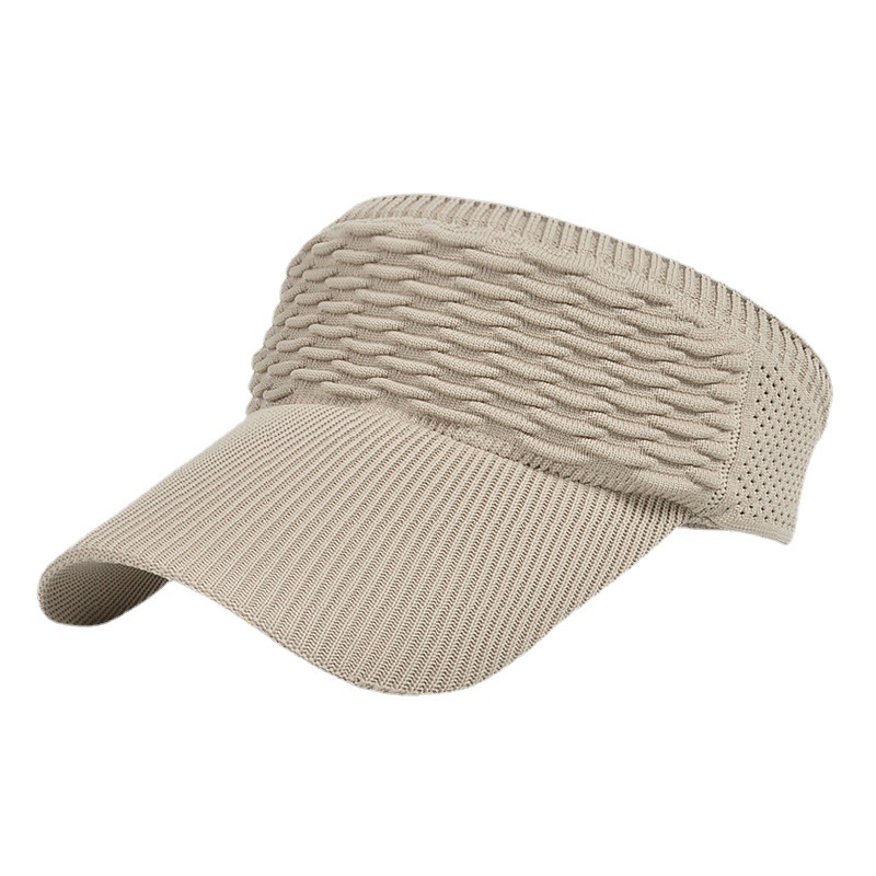Custom Fashion Outdoor Sunscreen Breathable Beach Hat With logo Woven Polyester Sport Sun Visor Hat for Women