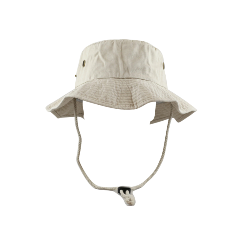 Adjustable Curved Fisherman Bucket Hat for Spring Summer Sporty Climbing Fashion with Breathable Rope String