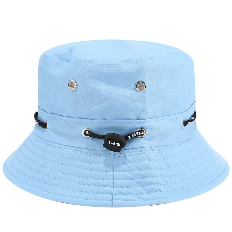 Fisherman Bucket Hat Sun Protection Dust Prevention Foldable All Seasons Outdoor Hiking Y2K Style Unisex Polyester Eyelet