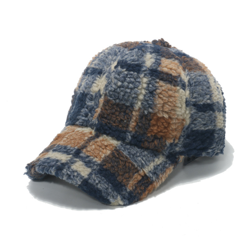 New Wool Baseball Cap - High-quality for Autumn and Winter - Checkered Suitable for Outdoor Baseball Caps and Golf Caps