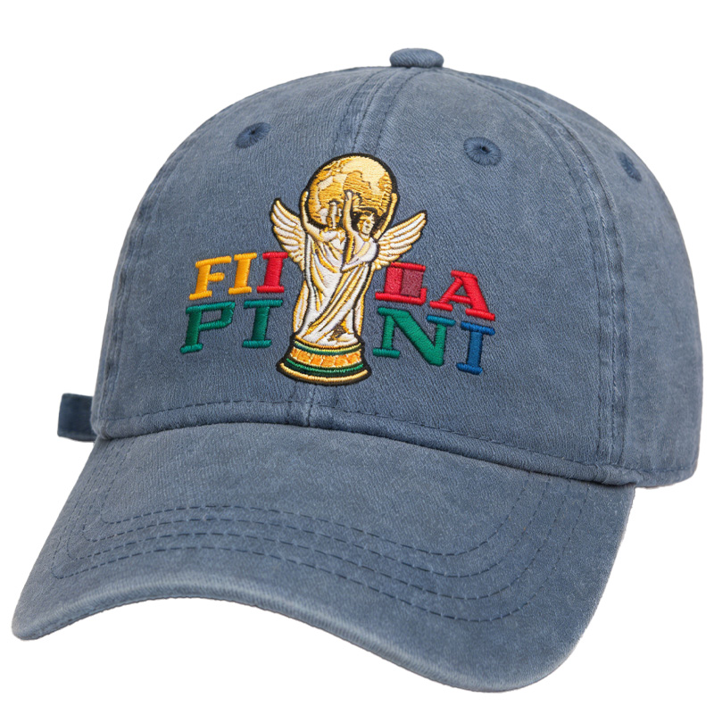 FIFA World Cup 2026 Hat with Embroidered Gray Adjustable Cotton Denim Baseball Cap