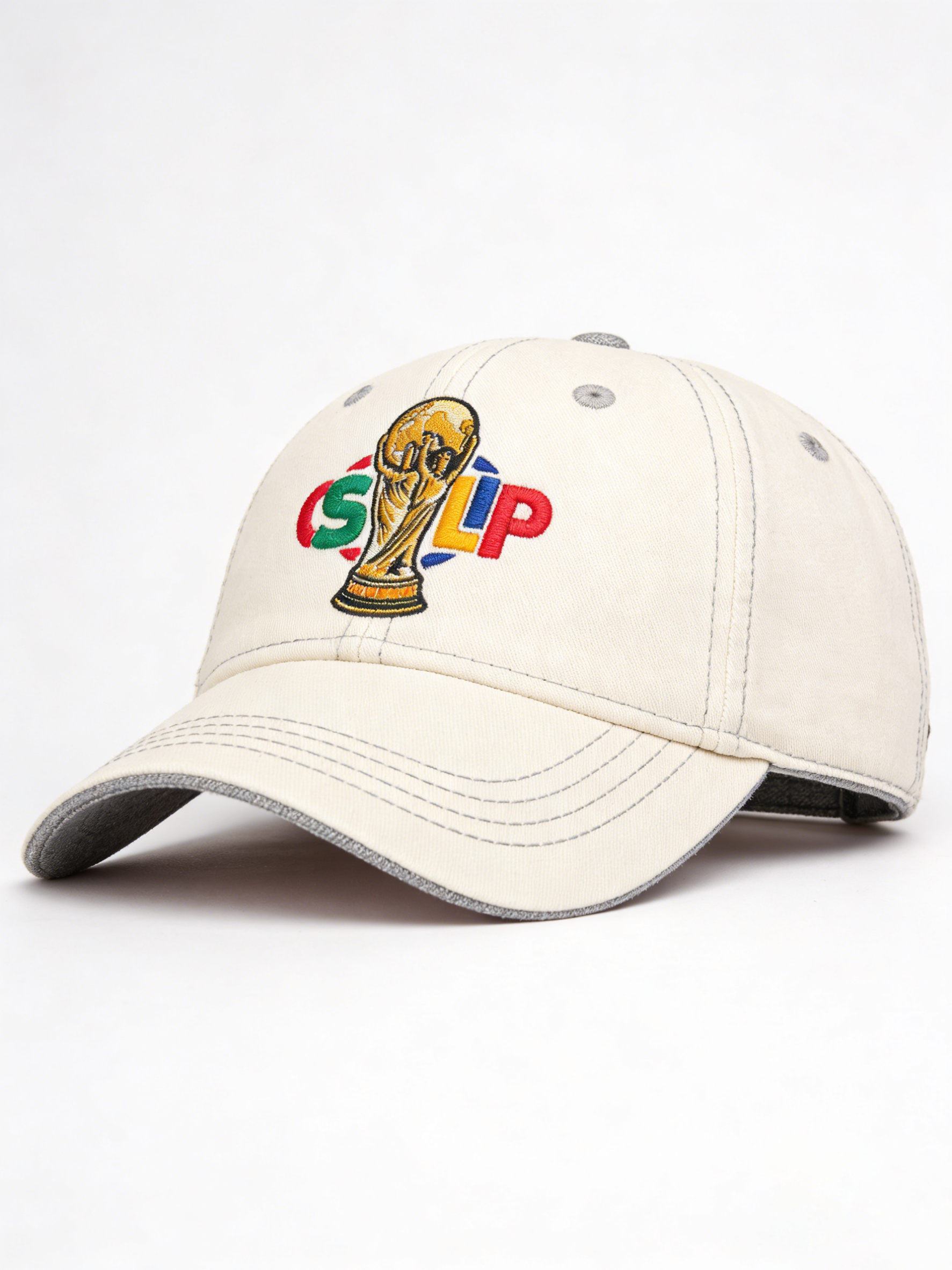 FIFA World Cup 2026 Hat with Embroidered Gray Adjustable Cotton Denim Baseball Cap