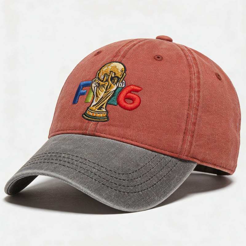 FIFA World Cup 2026 Hat with Embroidered Gray Adjustable Cotton Denim Baseball Cap