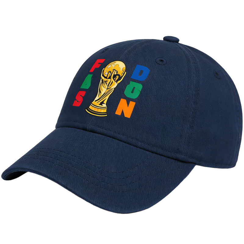 FIFA World Cup 2026 Hat with Embroidered Gray Adjustable Cotton Denim Baseball Cap