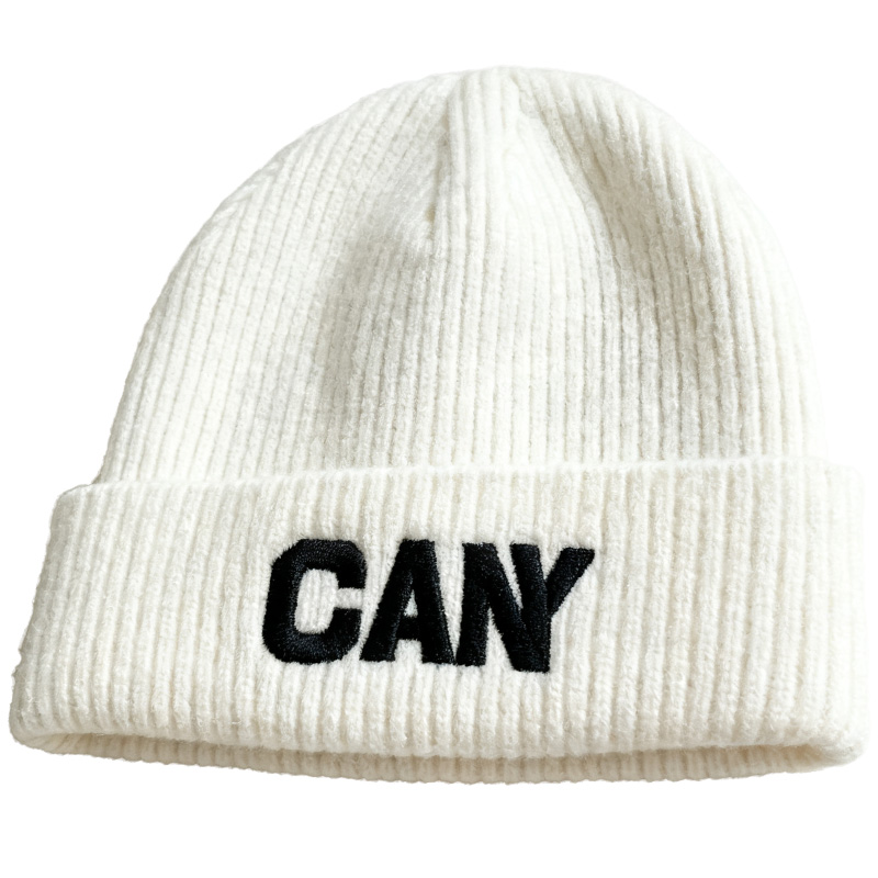 Custom Women's Embroidered Wool Warm Ribbed Winter Knitted Hats