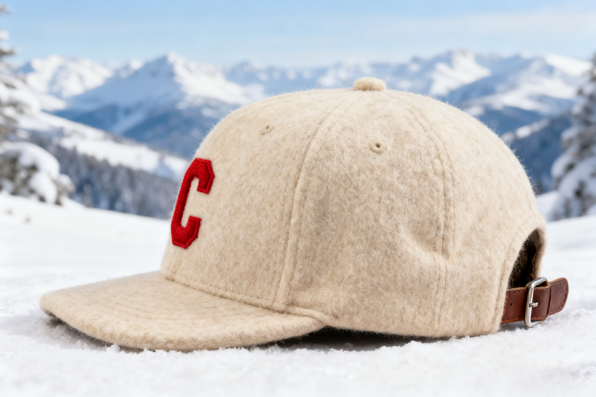 Custom Embroidered Gray Snapback Adjustable Wool Blend Baseball Cap