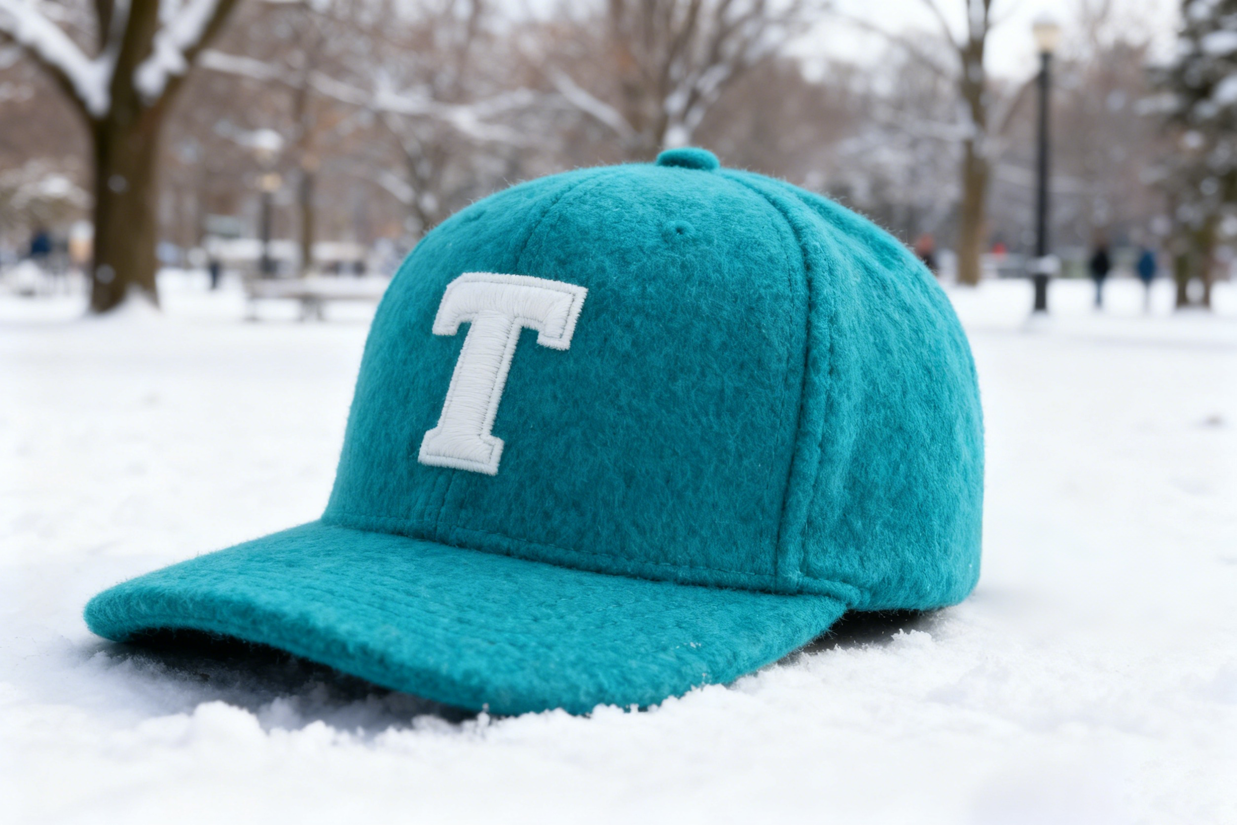 Custom Embroidered Gray Snapback Adjustable Wool Blend Baseball Cap