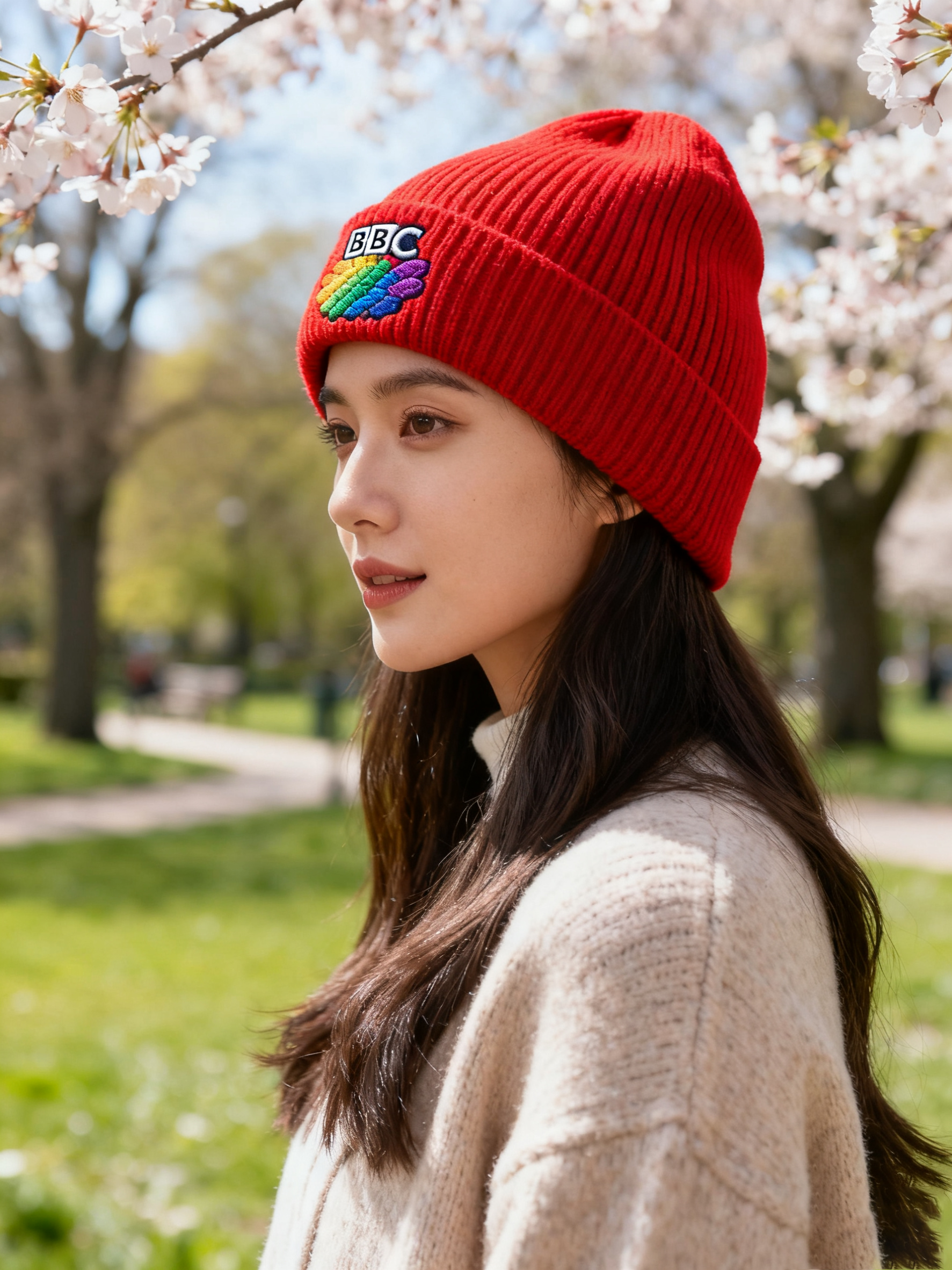 Custom Women's Embroidered Wool Warm Ribbed Winter Knitted Hats