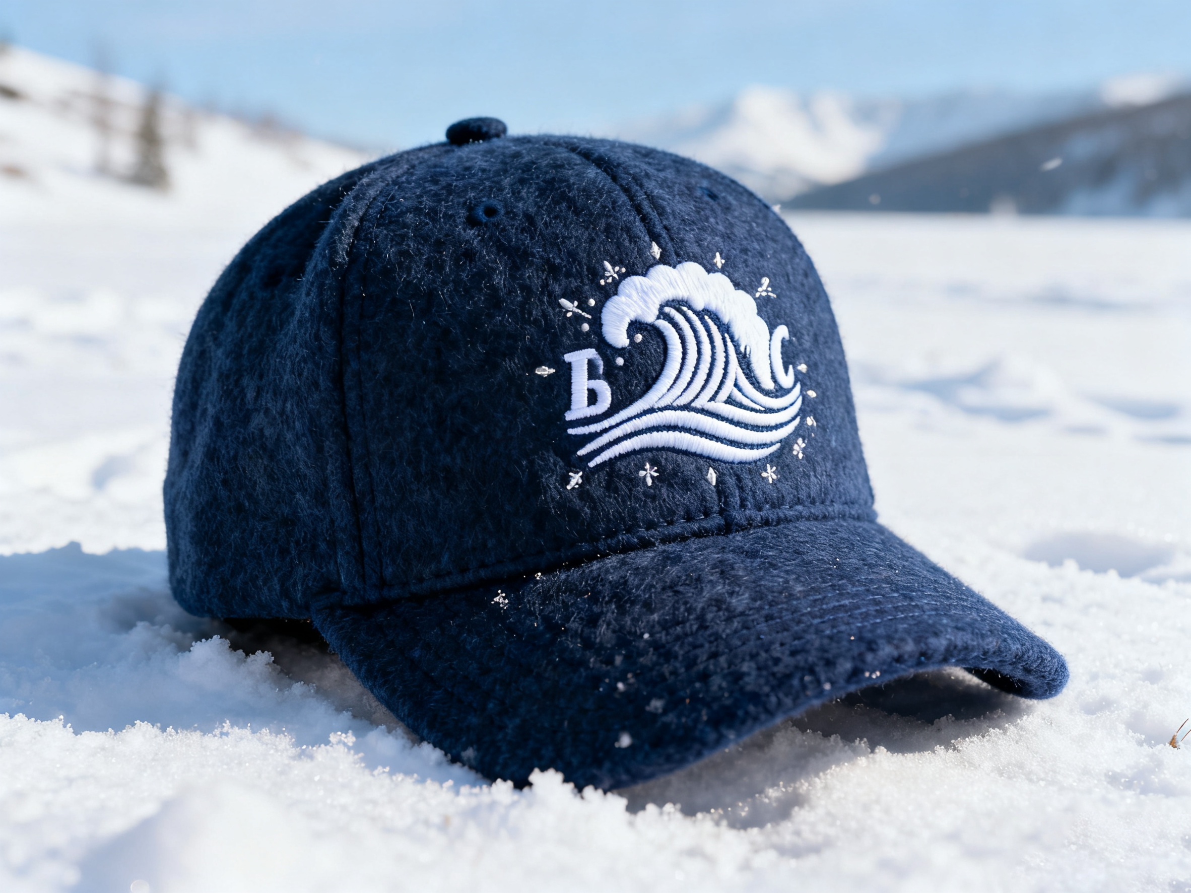 Custom Embroidered Gray Snapback Adjustable Wool Blend Baseball Cap