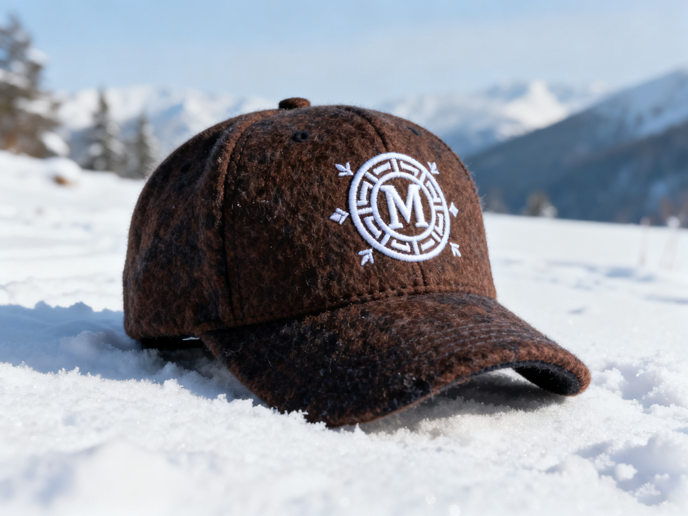 Custom Embroidered Gray Snapback Adjustable Wool Blend Baseball Cap