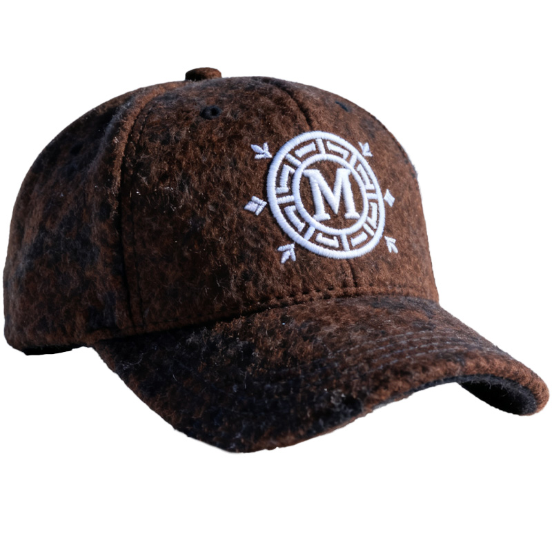 Custom Embroidered Gray Snapback Adjustable Wool Blend Baseball Cap