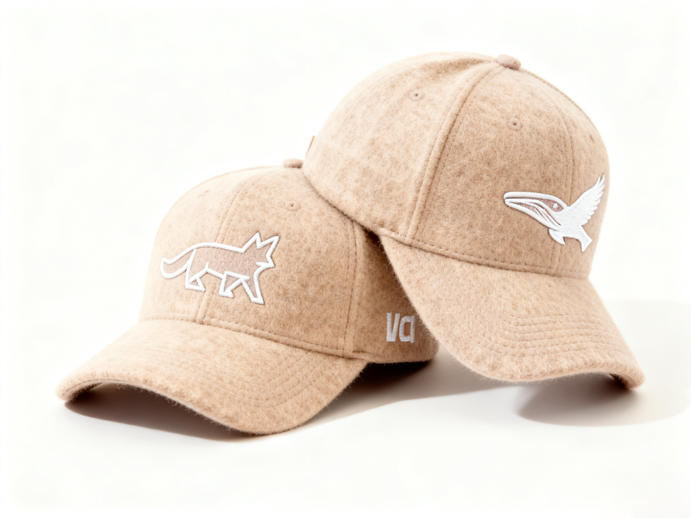 Custom Embroidered Gray Snapback Adjustable Wool Blend Baseball Cap