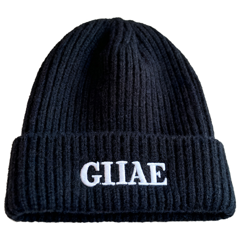 Custom Women's Embroidered Wool Warm Ribbed Winter Knitted Hats