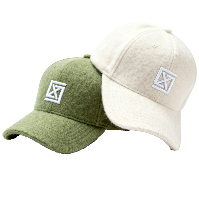 Custom Embroidered Gray Snapback Adjustable Wool Blend Baseball Cap