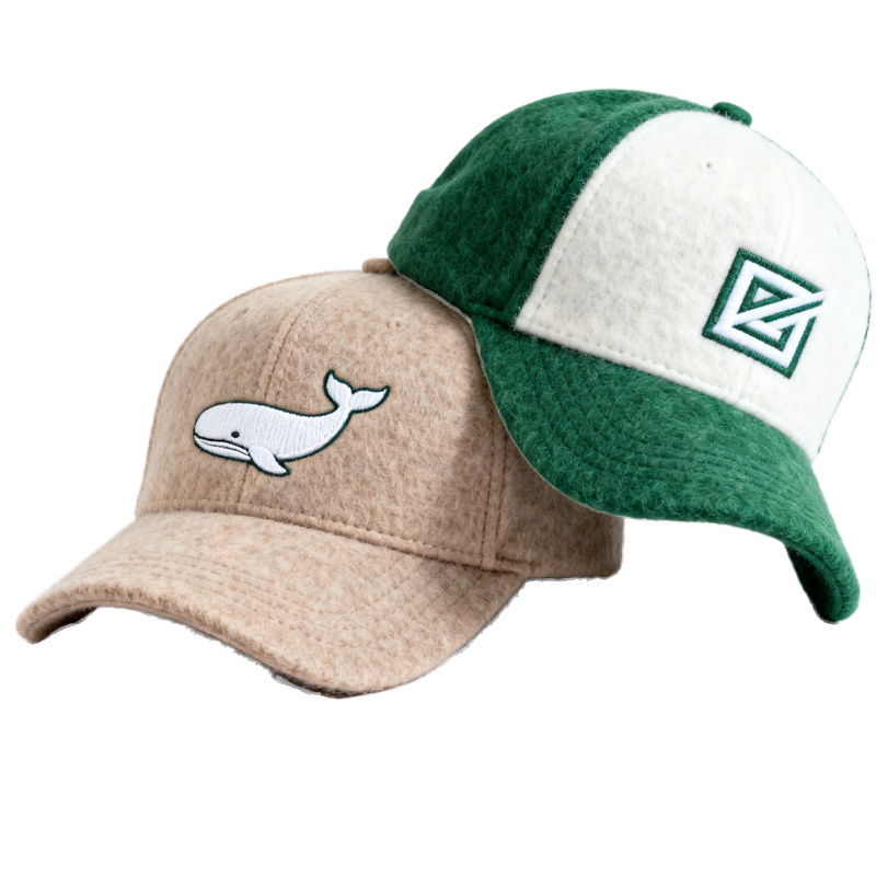 Custom Embroidered Gray Snapback Adjustable Wool Blend Baseball Cap