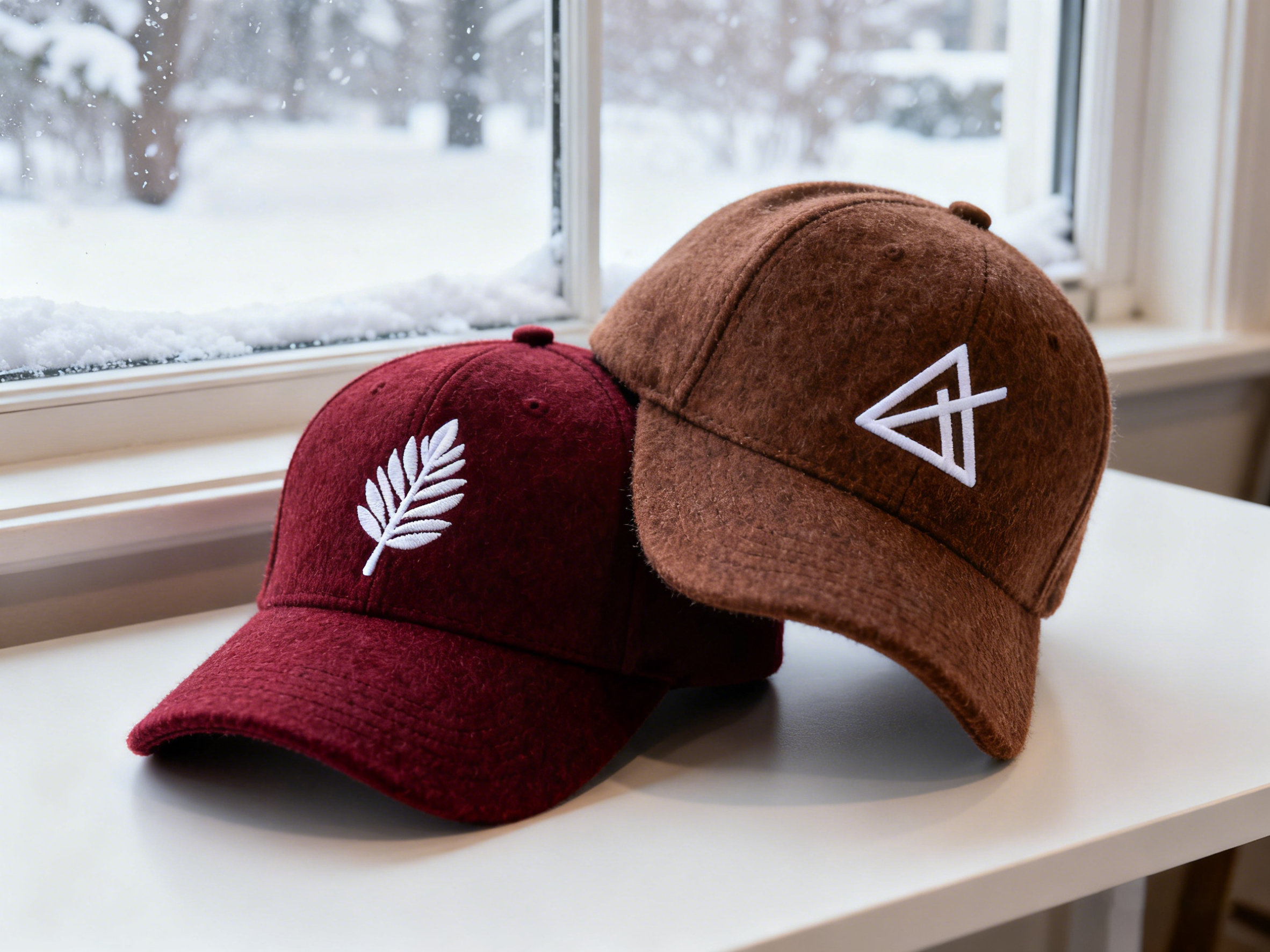 Custom Embroidered Gray Snapback Adjustable Wool Blend Baseball Cap