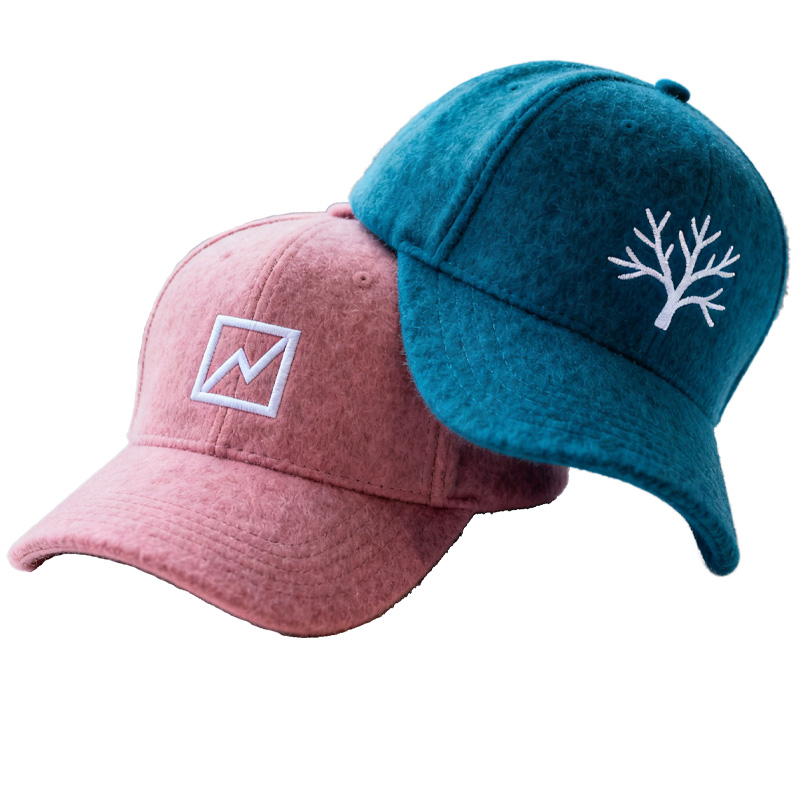 Custom Embroidered Gray Snapback Adjustable Wool Blend Baseball Cap