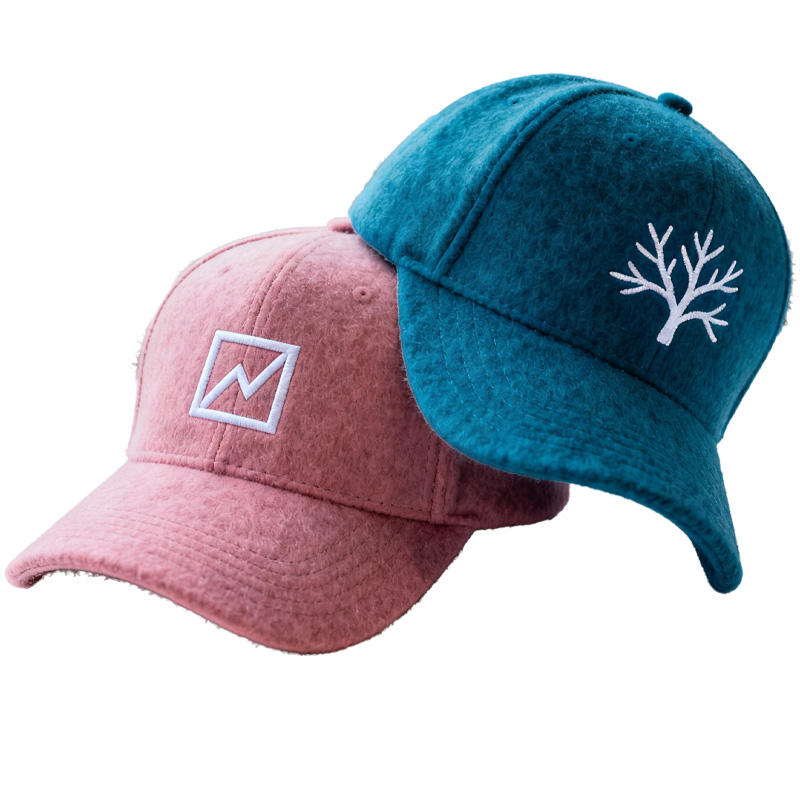 Custom Embroidered Gray Snapback Adjustable Wool Blend Baseball Cap