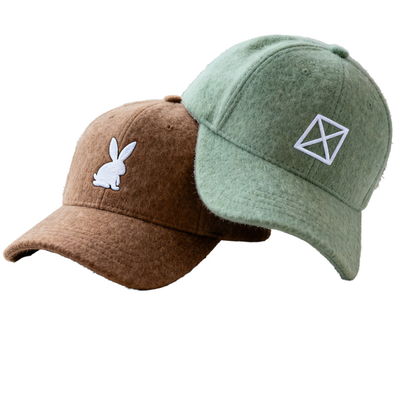 Custom Embroidered Gray Snapback Adjustable Wool Blend Baseball Cap