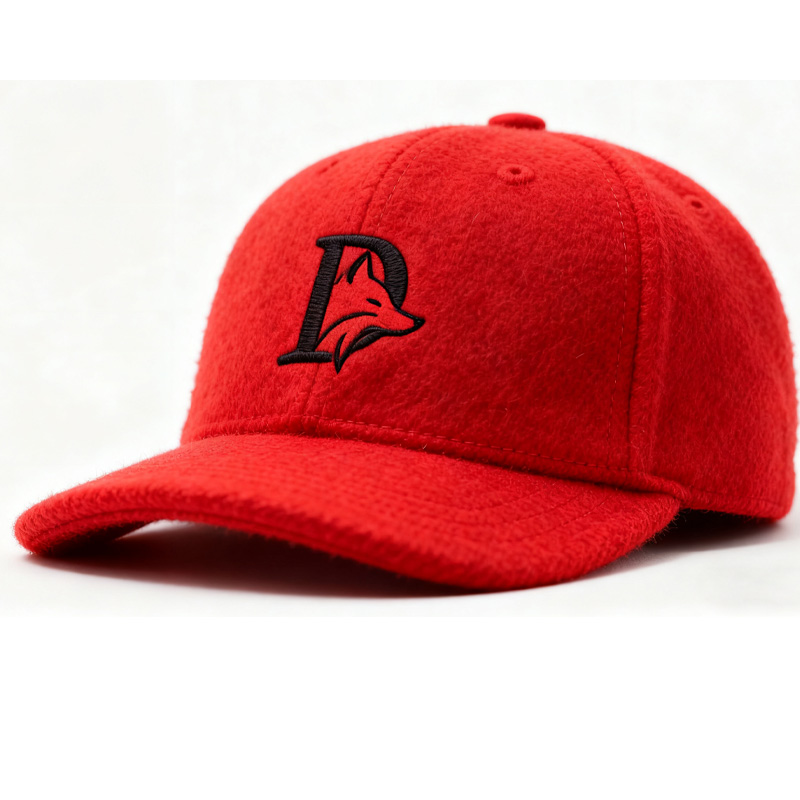 Custom Embroidered Gray Snapback Adjustable Wool Blend Baseball Cap