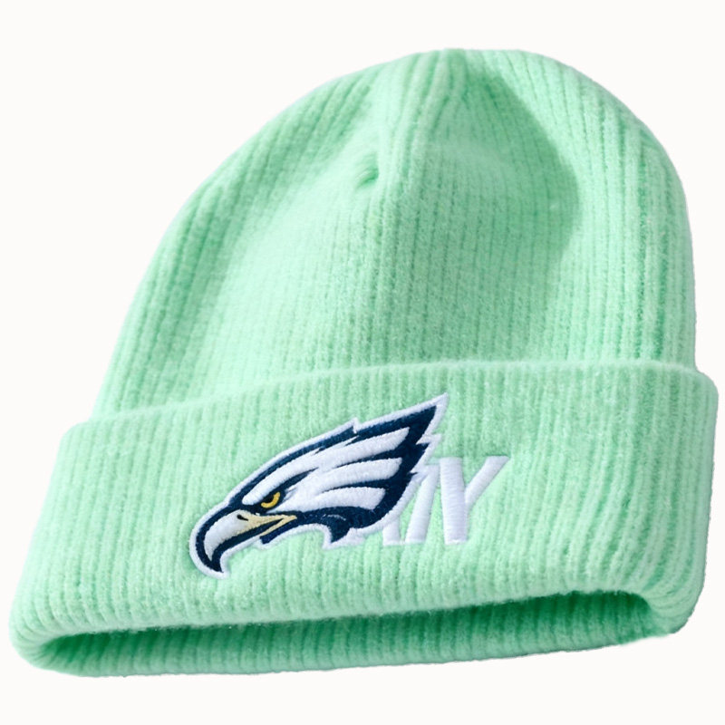 Custom Women's Embroidered Wool Warm Ribbed Winter Knitted Hats