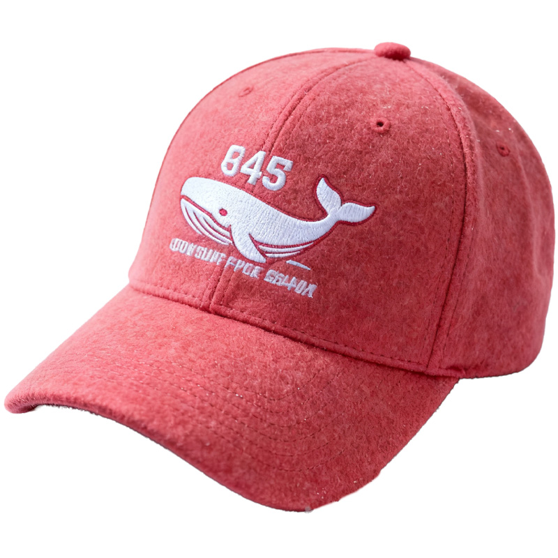 Custom Embroidered Gray Snapback Adjustable Wool Blend Baseball Cap