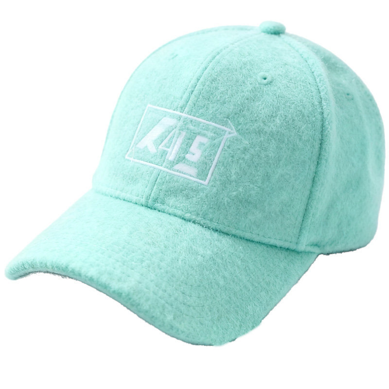 Custom Embroidered Gray Snapback Adjustable Wool Blend Baseball Cap