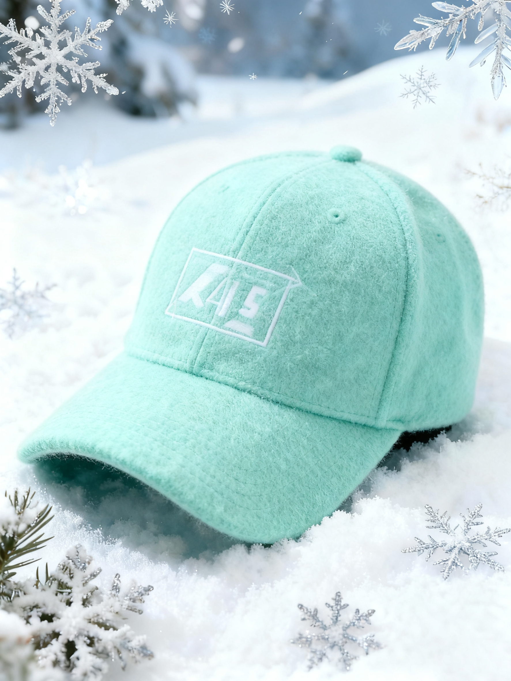 Custom Embroidered Gray Snapback Adjustable Wool Blend Baseball Cap