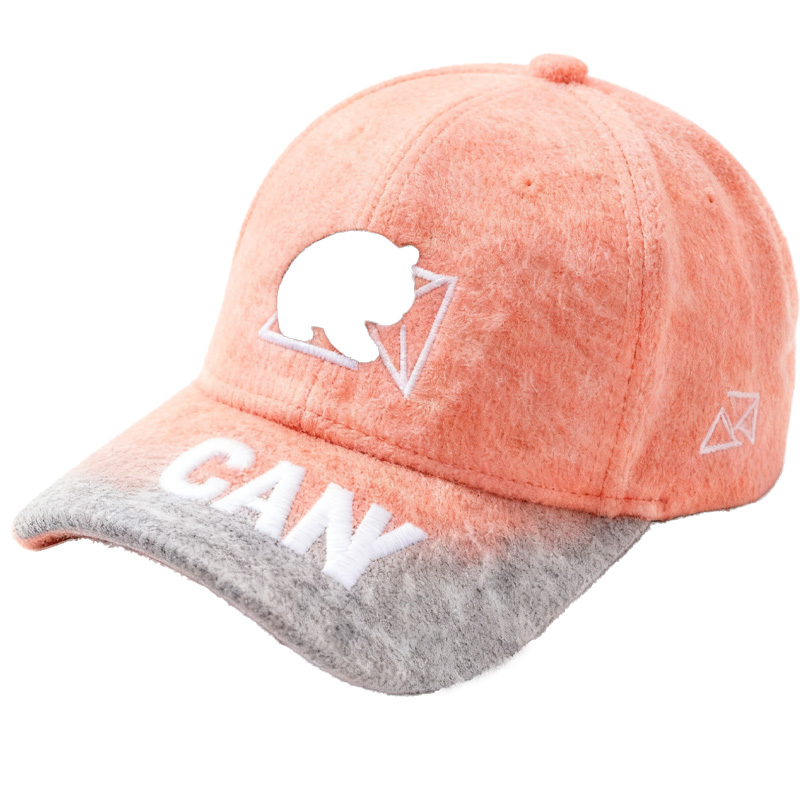 Custom Embroidered Gray Snapback Adjustable Wool Blend Baseball Cap