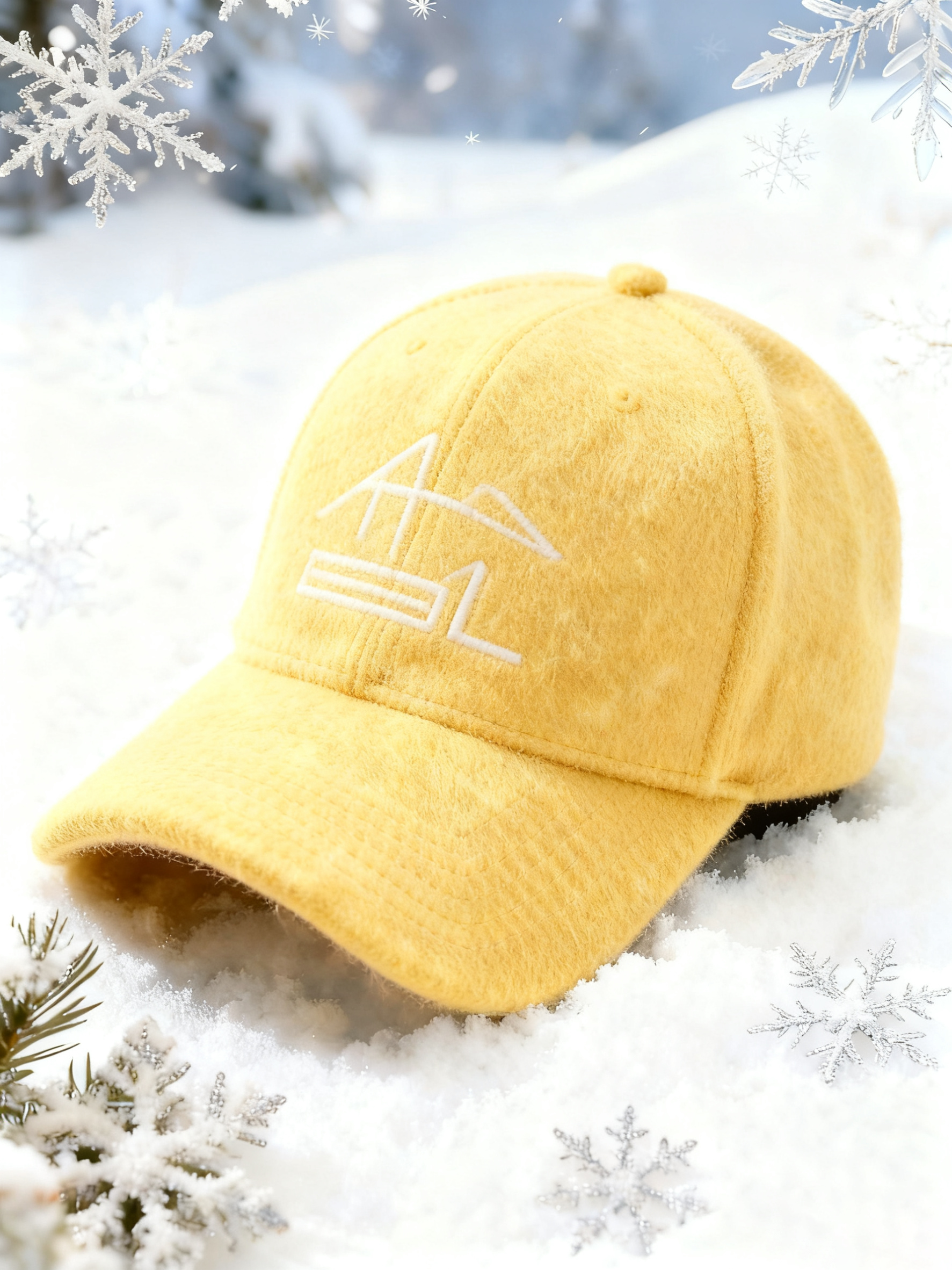 Custom Embroidered Gray Snapback Adjustable Wool Blend Baseball Cap