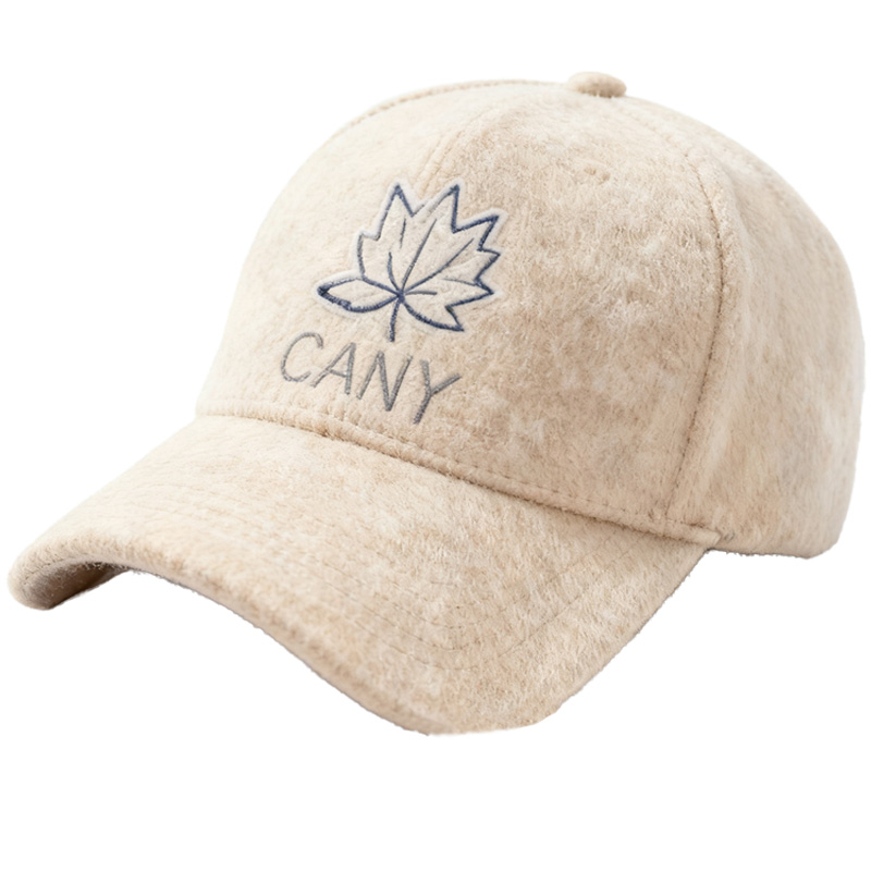 Custom Embroidered Gray Snapback Adjustable Wool Blend Baseball Cap