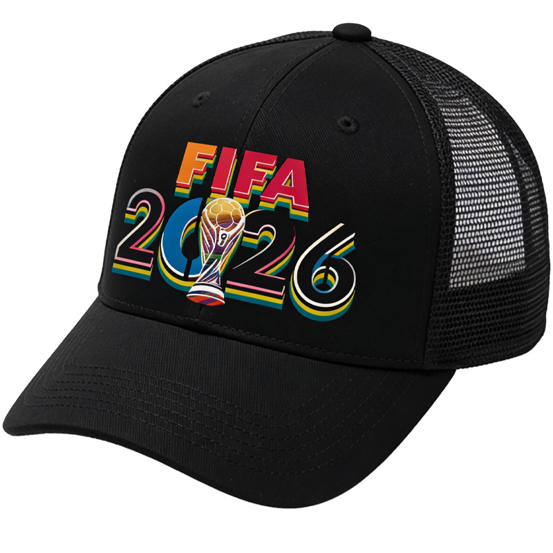 FIFA World Cup 2026 Hat with Embroidered Gray Adjustable Cotton Denim Baseball Cap