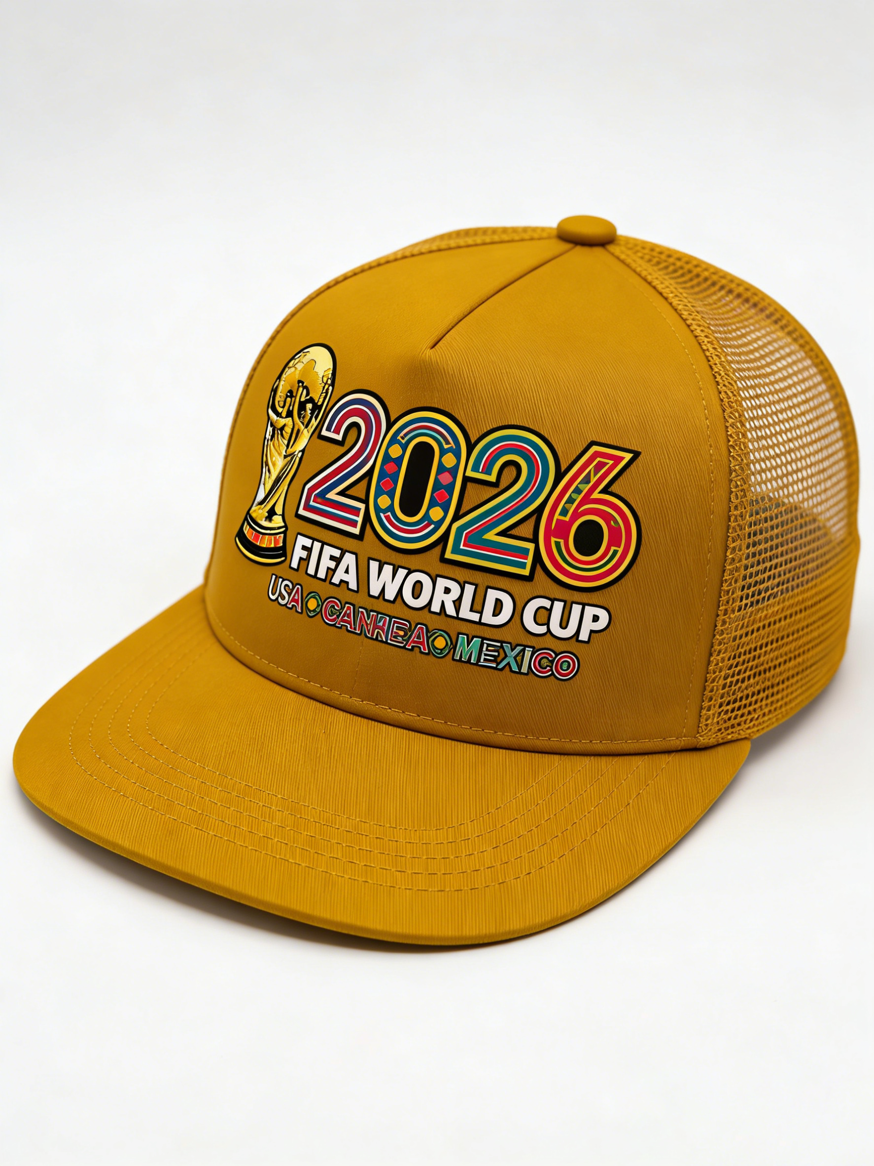 FIFA World Cup 2026 Hat with Embroidered Gray Adjustable Cotton Denim Baseball Cap