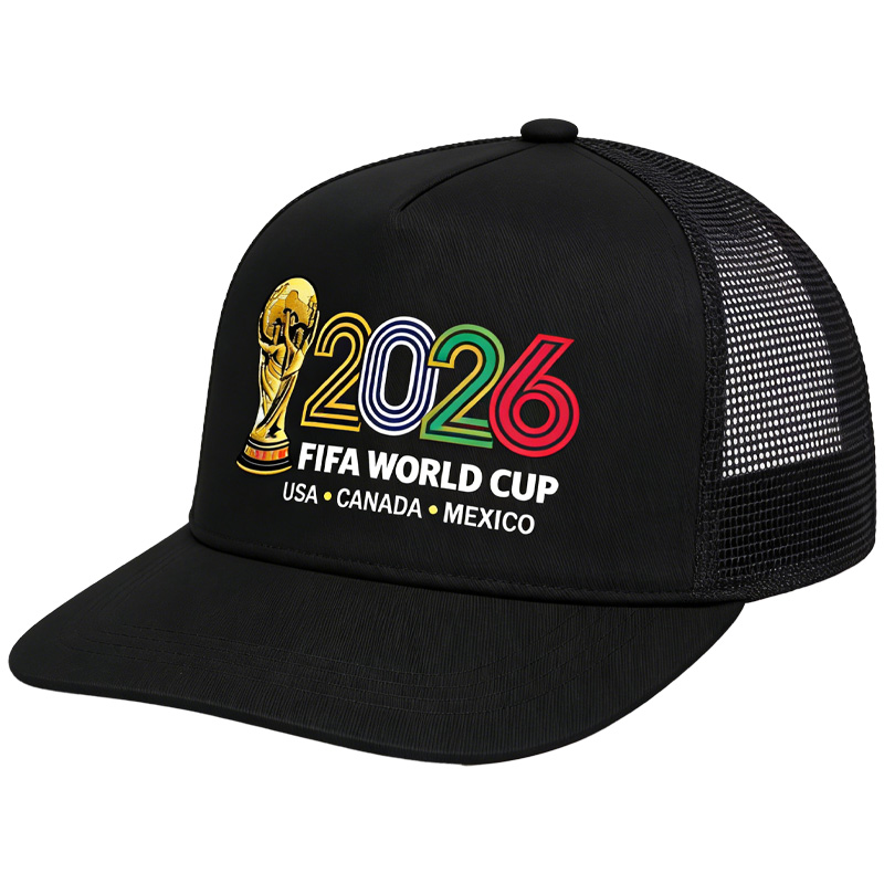 FIFA World Cup 2026 Hat with Embroidered Gray Adjustable Cotton Denim Baseball Cap