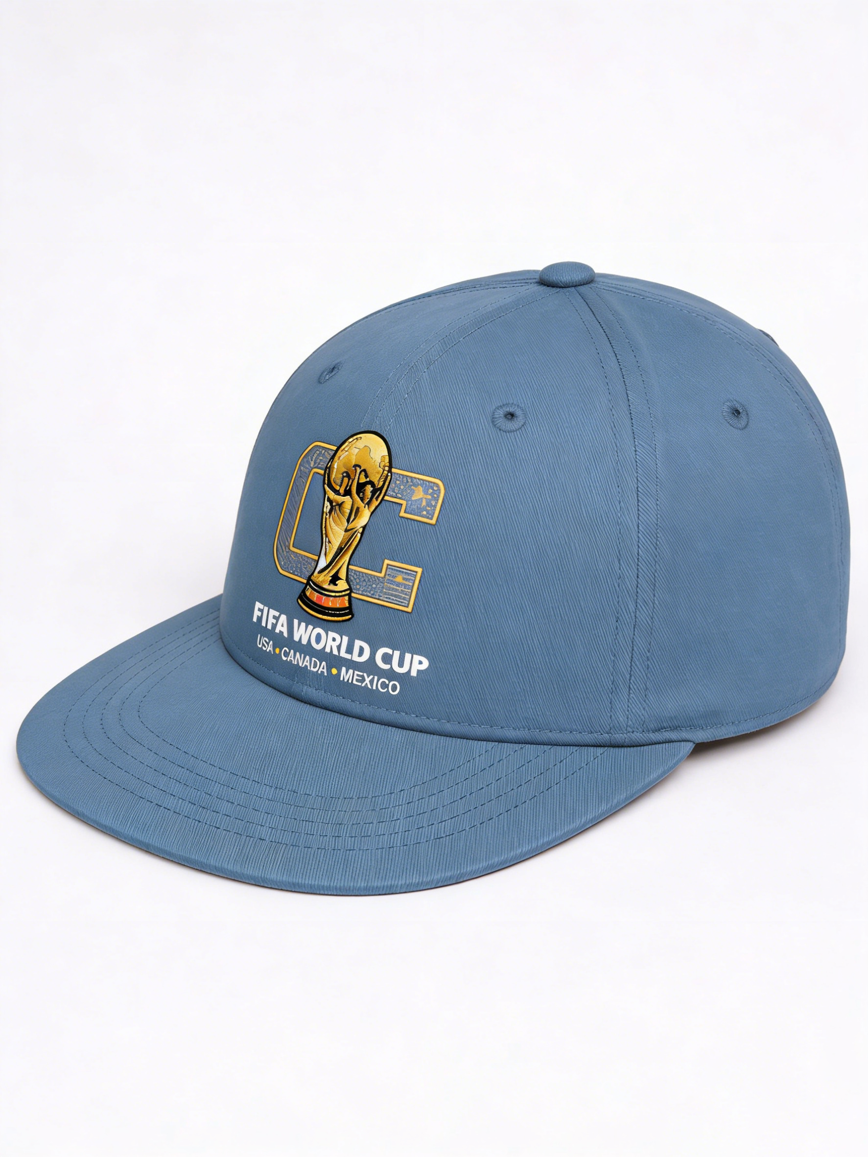 FIFA World Cup 2026 Hat with Embroidered Gray Adjustable Cotton Denim Baseball Cap