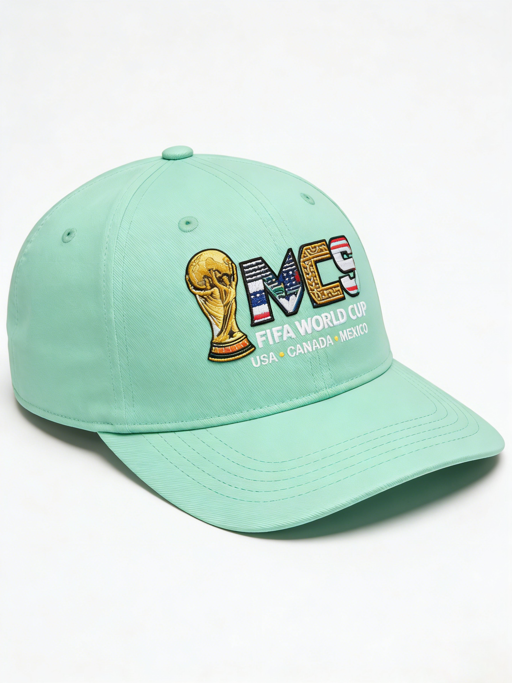 FIFA World Cup 2026 Embroidered Gray Adjustable Cotton Denim Baseball Cap