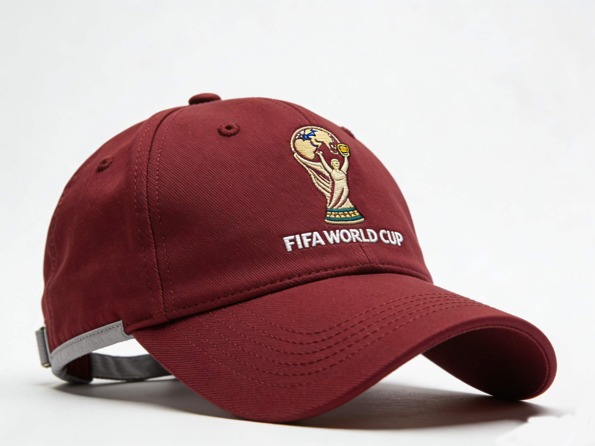 FIFA World Cup 2026 Embroidered Gray Adjustable Cotton Denim Baseball Cap